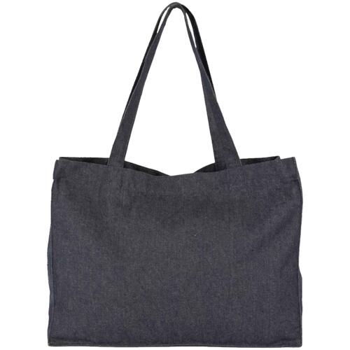 Kimood Kimood Large Recycled Cotton Denim Look Shopping Bag KI5229 Kimood Large Recycled Cotton Denim Look Shopping Bag Thumbnail