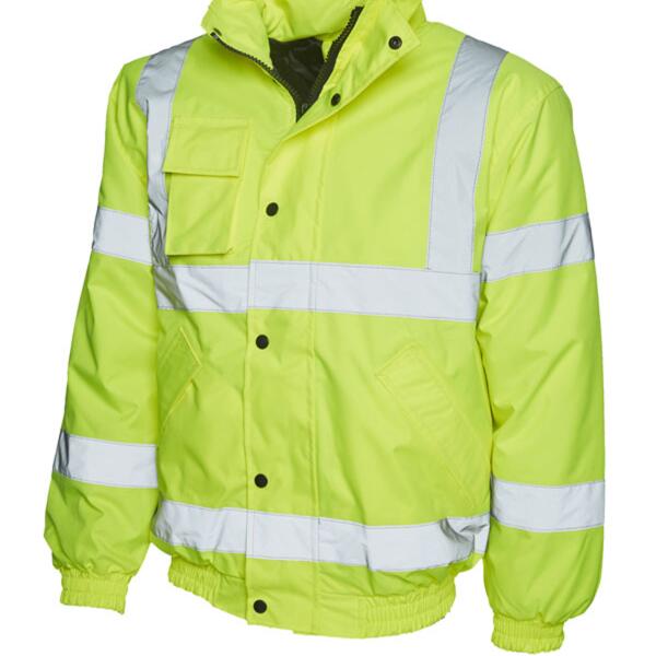 Uneek High Visibility Bomber Jacket UC804 High Visibility Bomber Jacket Thumbnail